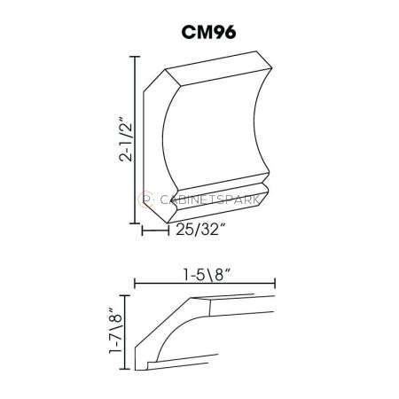 Forevermark AX-CM96 Crown Molding | Xterra Blue Shaker