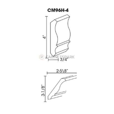 Forevermark AX-CM96H-4 Crown Molding | Xterra Blue Shaker