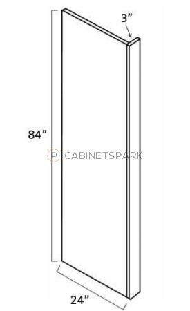 Forevermark AB-REP2496(3)-3/4” Refrigerator End Panel | Lait Grey Shaker