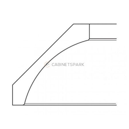 Forevermark AG-CM96K-4 Crown Molding with Large Cove Detail | Greystone Shaker