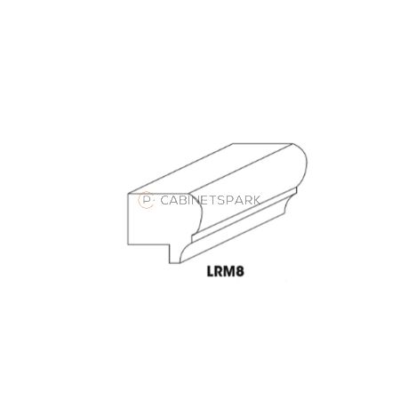 Forevermark AN-LRM8 Light Rail Molding | Nova Light Grey Shaker