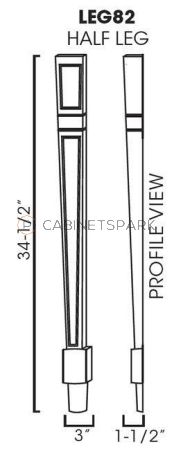 Forevermark AW-LEG82 Half Decor Leg | Ice White Shaker