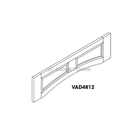 Forevermark AW-VAD4812 Arch Panel Valance | Ice White Shaker