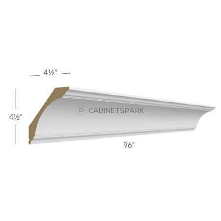 Fabuwood FN-CM-7 Large Cove Crown Molding | Fusion Nickel