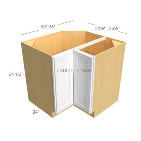 Fabuwood FO-LSB33 Lazy Susan Corner Cabinet | Fusion Oyster