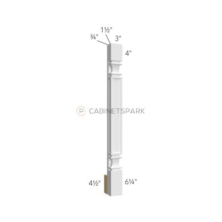 Fabuwood OF-PP Base Plain Pilaster | Onyx Frost