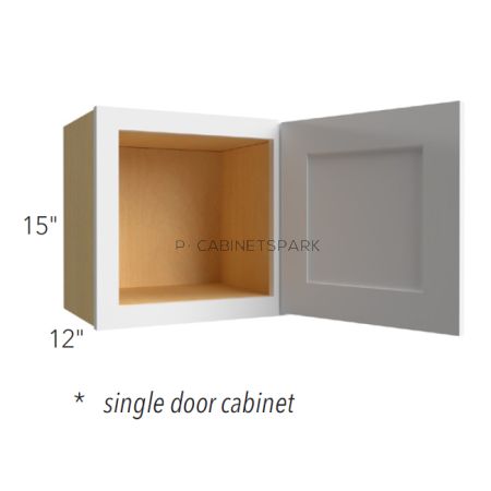 Fabuwood IN-W1815 Single Door Wall Cabinet | Imperio Nickel