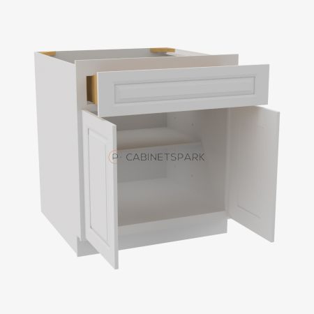 Forevermark GW-B24B Double Door Base Cabinet | Gramercy White