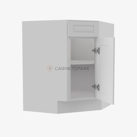 Forevermark GW-BDCF36 Base Diagonal Corner Sink Cabinet | Gramercy White