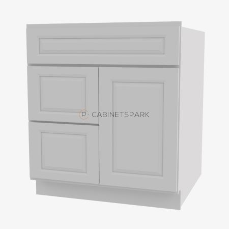 Forevermark GW-S3621BDL-34-1/2" Sink Base Combo Vanity with Left Drawer | Gramercy White