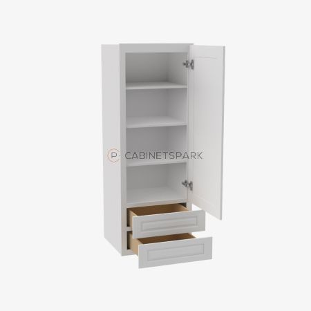 Forevermark GW-W2D1860 Wall Cabinet With 2 Built-In Drawers | Gramercy White