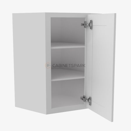 Forevermark GW-WDC2430 Wall Diagonal Corner Cabinet | Gramercy White