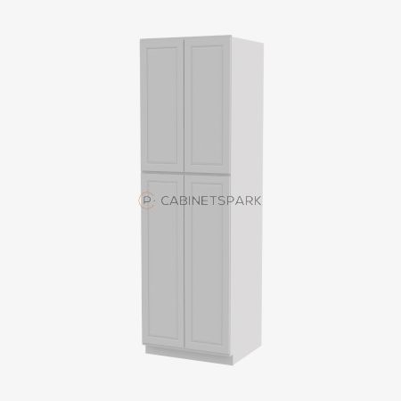 Forevermark GW-WP2484B Tall Wall Pantry Double Door Cabinet | Gramercy White