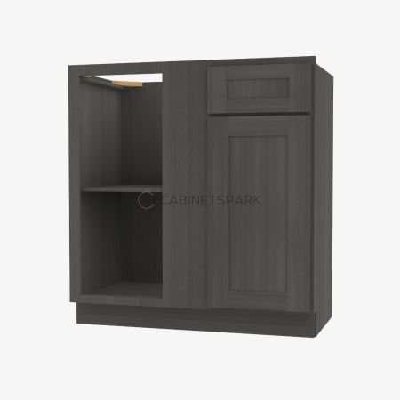 Forevermark AG-BBLC42/45-39"W Base Blind Corner Cabinet | Greystone Shaker