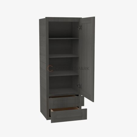 Forevermark AG-W2D1854 Wall Cabinet With 2 Built-In Drawers | Greystone Shaker