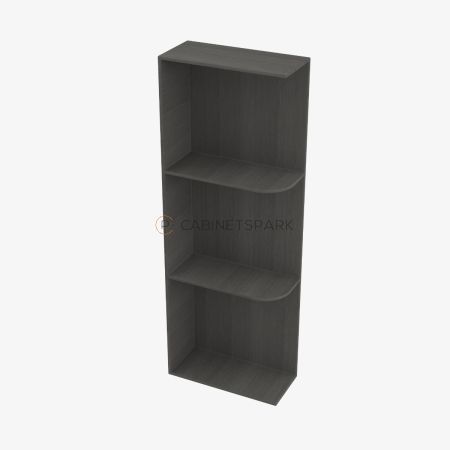 Forevermark AG-WES542 Wall End Shelf with Open Shelves | Greystone Shaker