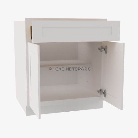 Forevermark AW-B27B Double Door Base Cabinet | Ice White Shaker