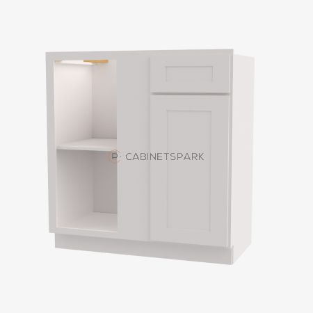 Forevermark AW-BBLC39/42-36"W Base Blind Corner Cabinet | Ice White Shaker