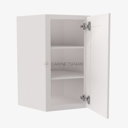 Forevermark AW-WDC2436 Wall Diagonal Corner Cabinet | Ice White Shaker