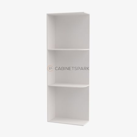 Forevermark AW-WES530 Wall End Shelf with Open Shelves | Ice White Shaker