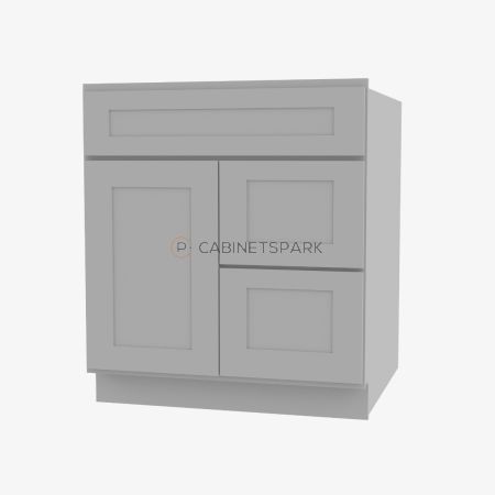 Forevermark AB-S3621BDR-34-1/2" Sink Base Combo Vanity with Right Drawer | Lait Grey Shaker