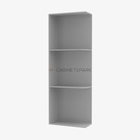 Forevermark AB-WES542 Wall End Shelf with Open Shelves | Lait Grey Shaker