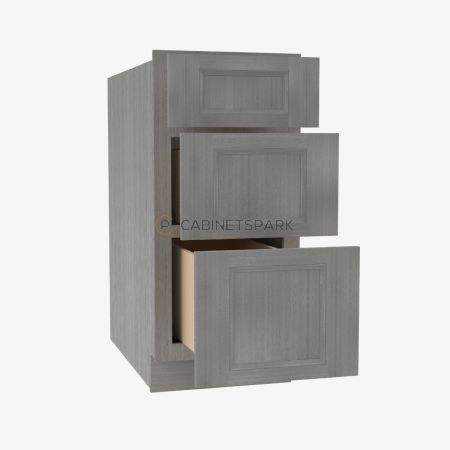 Forevermark TG-DB12(3) Drawer Pack Base Cabinet | Midtown Grey