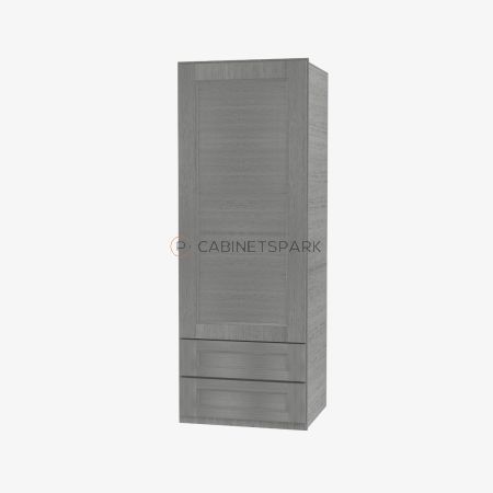 Forevermark TG-W2D1854 Wall Cabinet With 2 Built-In Drawers | Midtown Grey