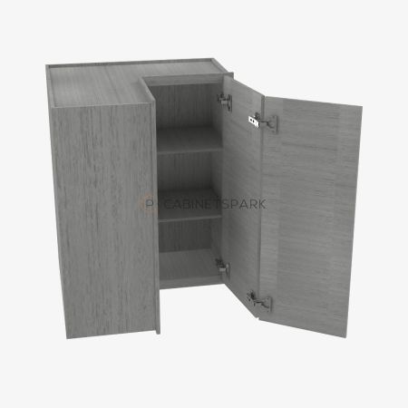 Forevermark TG-WSQ2436 Easy Reach Wall Corner Cabinet | Midtown Grey