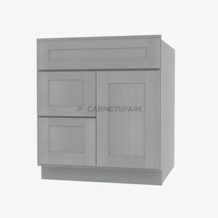 Forevermark AN-S3621BDL-34-1/2" Sink Base Combo Vanity with Left Drawer | Nova Light Grey Shaker