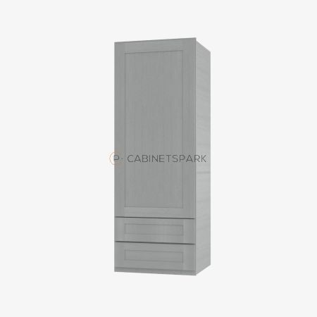 Forevermark AN-W2D1848 Wall Cabinet With 2 Built-In Drawers | Nova Light Grey Shaker