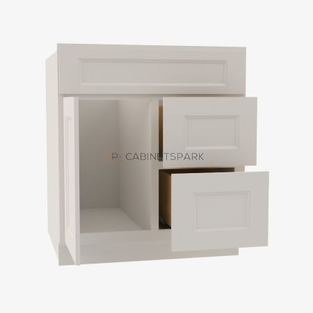 Forevermark TQ-S3021DR-34-1/2" Combo Vanity with Right Drawer | Townplace Crema