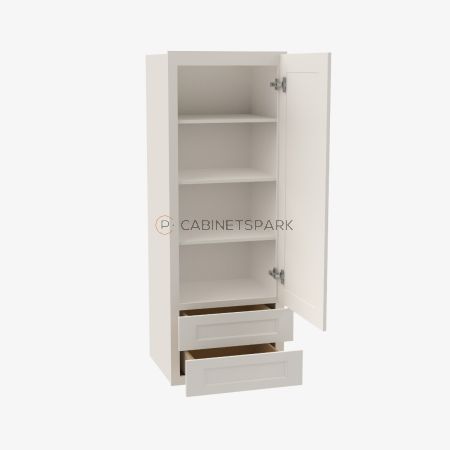 Forevermark TQ-W2D1860 Wall Cabinet With 2 Built-In Drawers | Townplace Crema