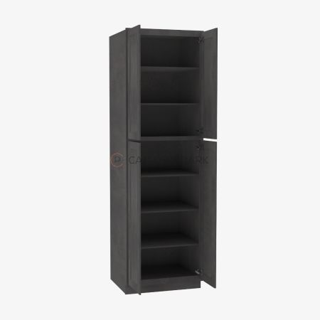 Forevermark TS-WP2496B Tall Wall Pantry Double Door Cabinet | Townsquare Grey