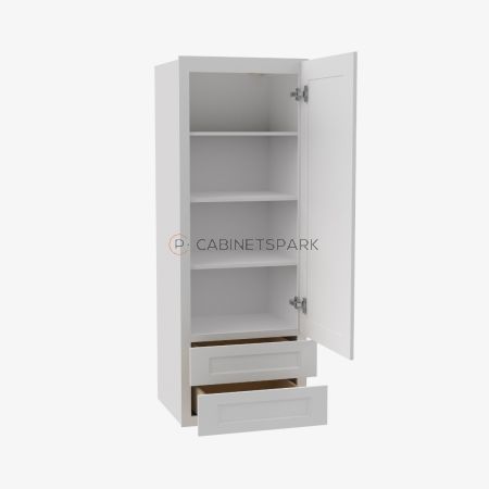 Forevermark TW-W2D1848 Wall Cabinet With 2 Built-In Drawers | Uptown White