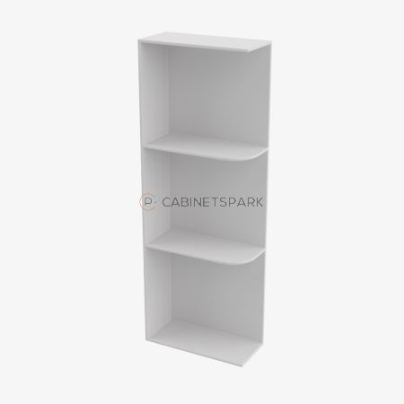 Forevermark TW-WES536 Wall End Shelf with Open Shelves | Uptown White