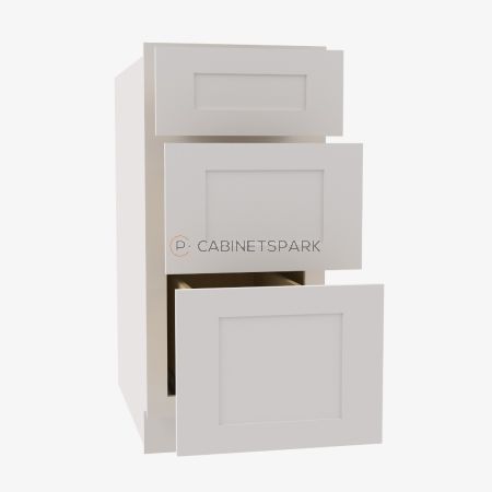 Forevermark VW-DB15(3) Drawer Pack Base Cabinet | Vista White Shaker