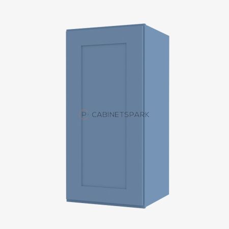 Forevermark AX-W1530 Single Door Wall Cabinet | Xterra Blue Shaker