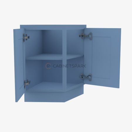 Forevermark AX-AB24 Angle Base Cabinet | Xterra Blue Shaker