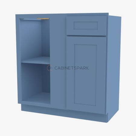 Forevermark AX-BBLC39/42-36"W Base Blind Corner Cabinet | Xterra Blue Shaker