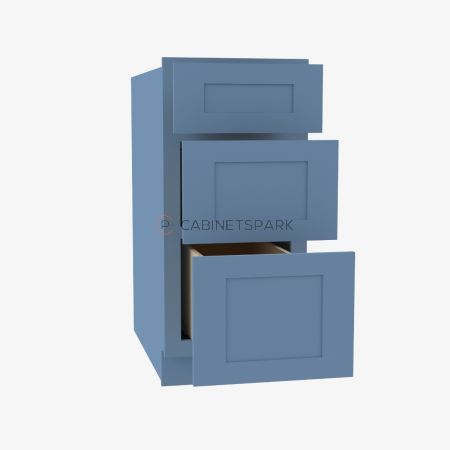 Forevermark AX-DB12(3) Drawer Pack Base Cabinet | Xterra Blue Shaker