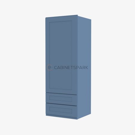 Forevermark AX-W2D1854 Wall Cabinet With 2 Built-In Drawers | Xterra Blue Shaker