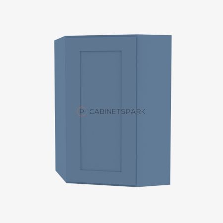 Forevermark AX-WDC2430 Wall Diagonal Corner Cabinet | Xterra Blue Shaker