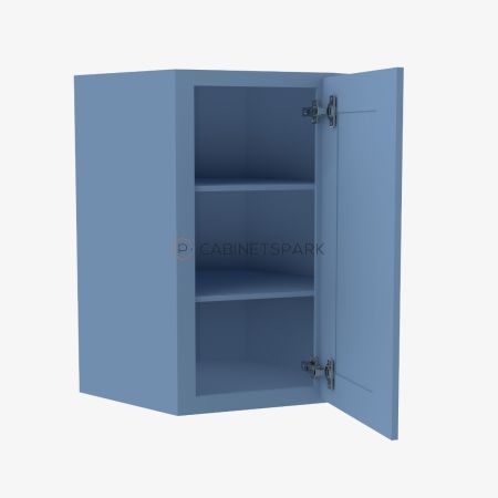 Forevermark AX-WDC2442 Wall Diagonal Corner Cabinet | Xterra Blue Shaker