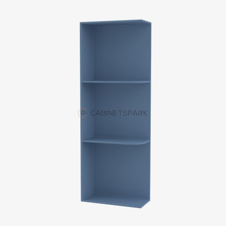 Forevermark AX-WES542 Wall End Shelf with Open Shelves | Xterra Blue Shaker