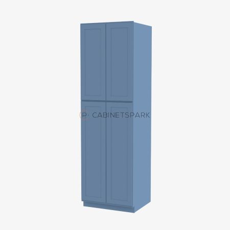 Forevermark AX-WP2496B Tall Wall Pantry Double Door Cabinet | Xterra Blue Shaker