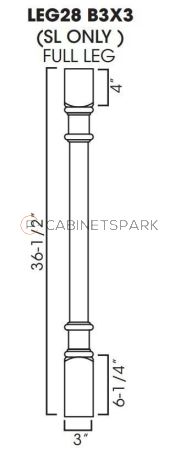 Forevermark SL-POLE28-B3 Trimmable Half Decor Leg Including WF3 | Signature Pearl