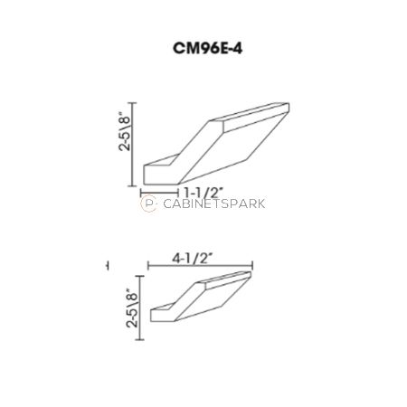 Forevermark TW-CM96E-4 Crown Molding Straight | Uptown White