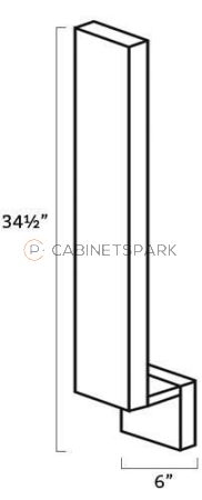 Forevermark VW-BF6-3/4 Base Filler | Vista White Shaker