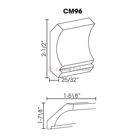 Forevermark VW-CM96 Crown Molding | Vista White Shaker